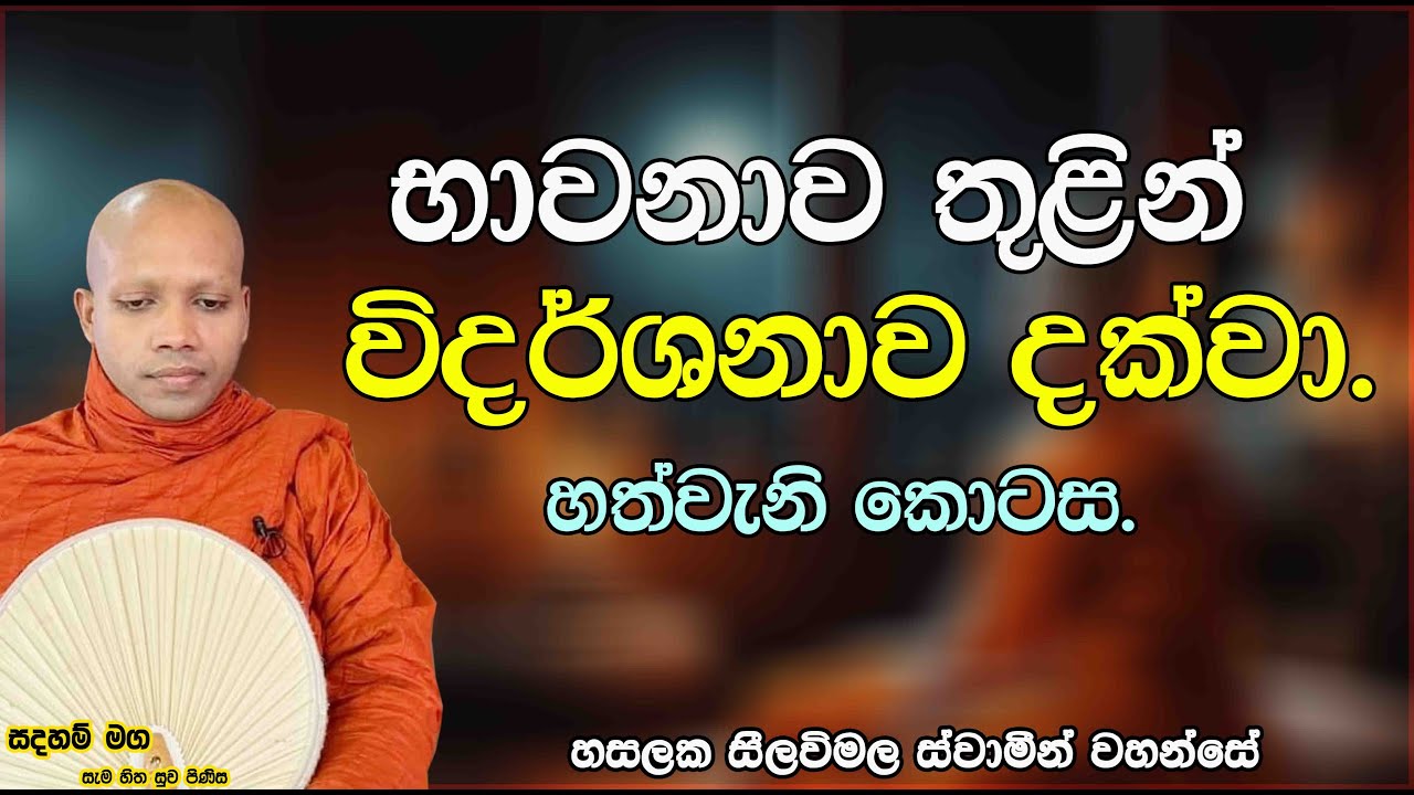 භාවනාව තුළින් විදර්ශනාව දක්වා.හත්වැනි කොටස.2673Ven Hasalaka Seelawimala Thero