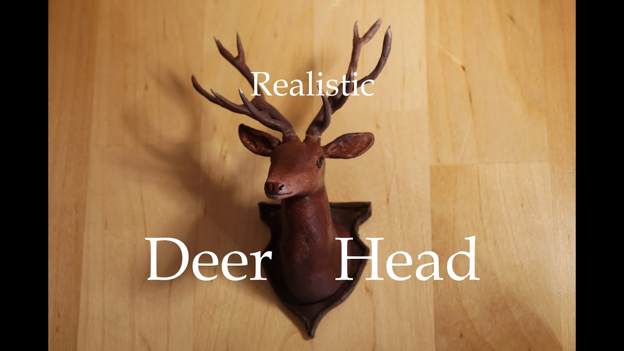 Realistic Deer Head - Hirschkopf | Super Sculpey