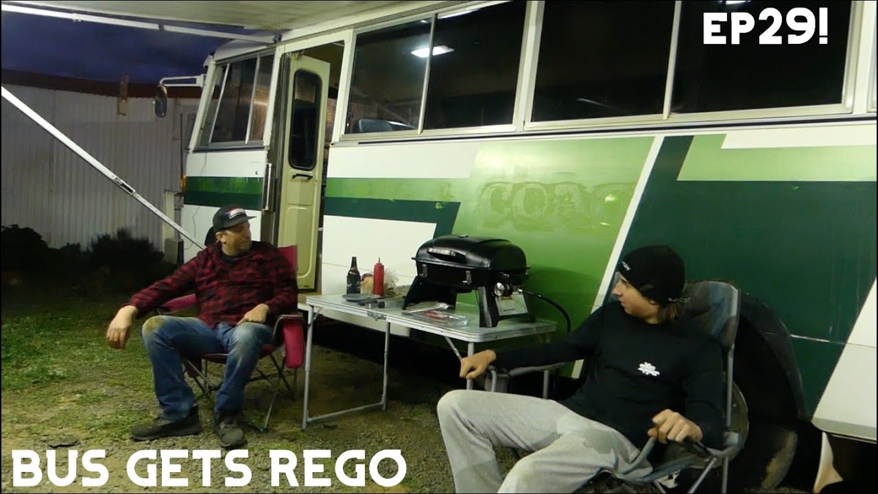 BUS GETS REGO & HOW TO MAKE CUSTOM AIR / POWER TOOL HOLDERS: Haulass Garage: Episode 29