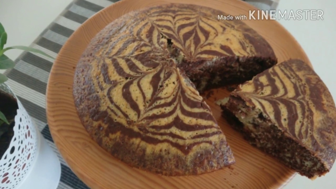 Bizcocho cebra. Receta fácil .