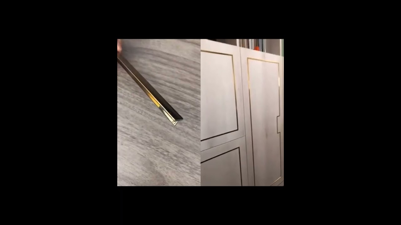 Stainless steel trim profile channel PVD mirror polish hairline titanium golden