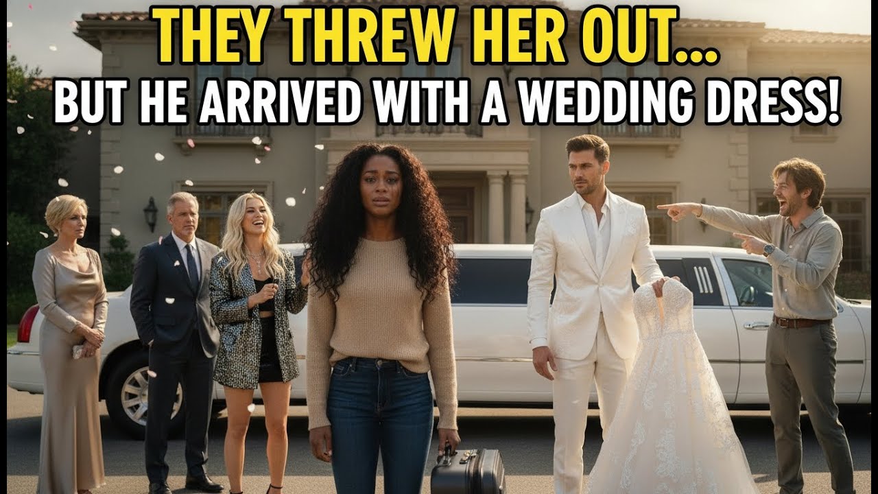 Adopted Family Threw Her Out in Pajamas... Billionaire Pulled Up With a Wedding Dress