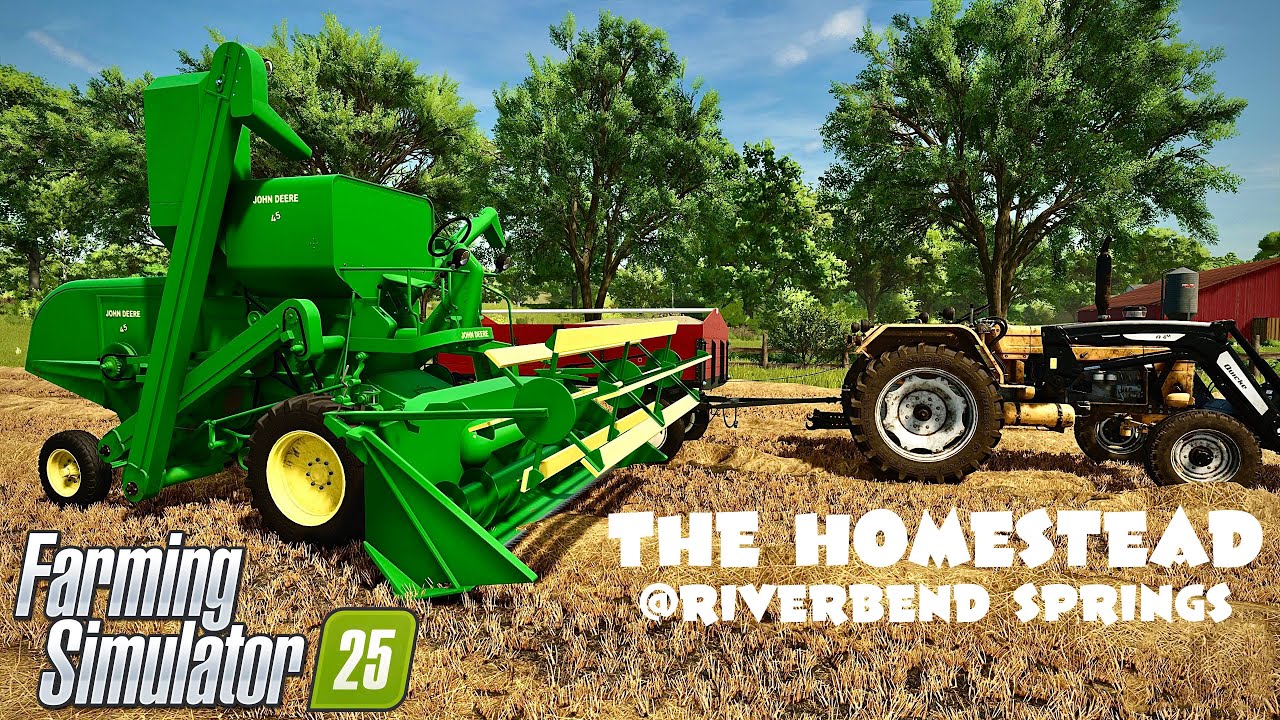 Farming Simulator 25 Barley Harvest on The Homestead @Riverbend Springs