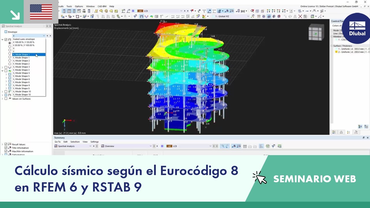 [EN] Diseño sísmico basado en el Eurocódigo 8 en RFEM 6 y RSTAB 9