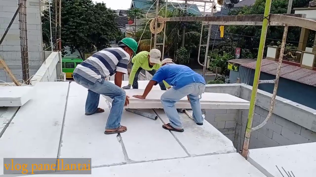 Pemasangan panel lantai di Cimangu Permai Bogor