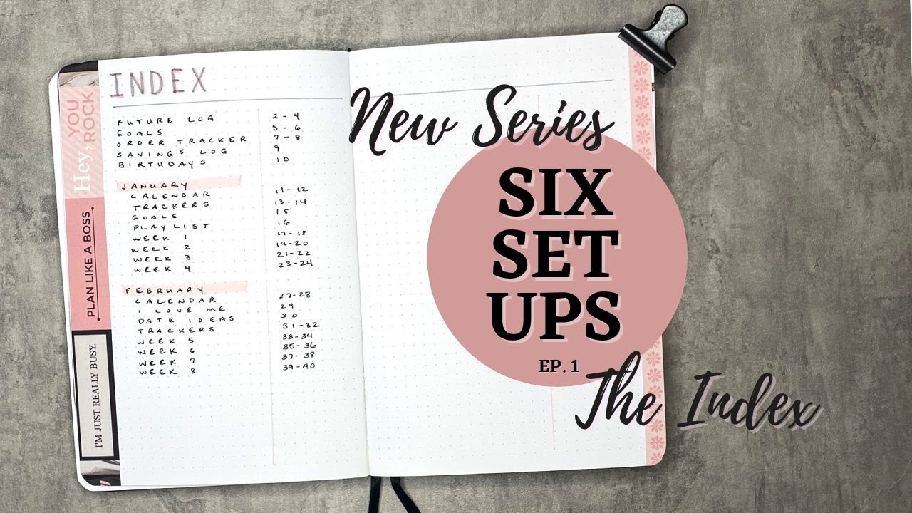 Ways to Set Up an Index | Six Set Ups | #BulletJournal