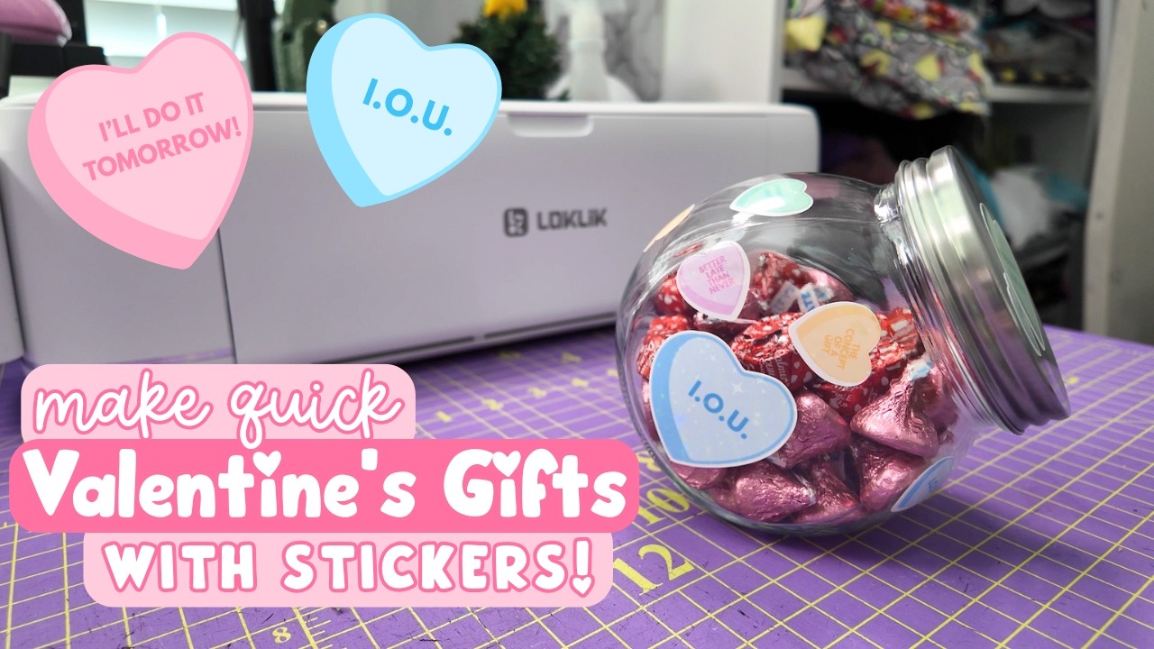 Быстрая поделка — банка для конфет ко Дню святого Валентина! Украсьте наклейками для подарка в по...