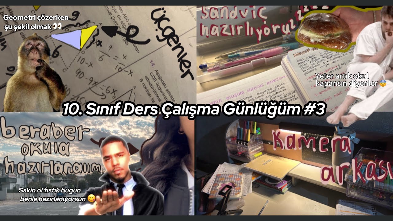 10. Sınıf Ders Çalışma Günlüğüm #3|Beraber hazırlanıyoruz okul,ders 🫶🏻|#keşfet 