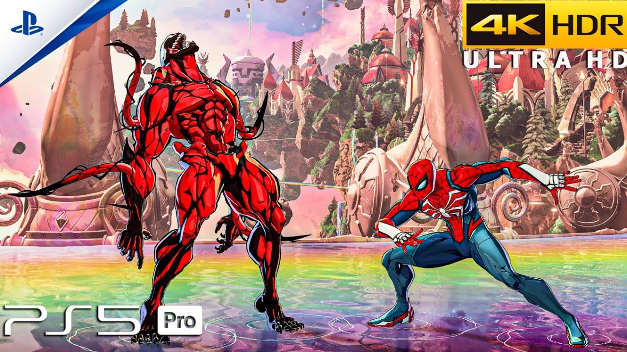 Геймплей MARVEL Tōkon (PS5 Pro) 4K 60FPS HDR | Карнаж против Человека-паука (Insomniac)