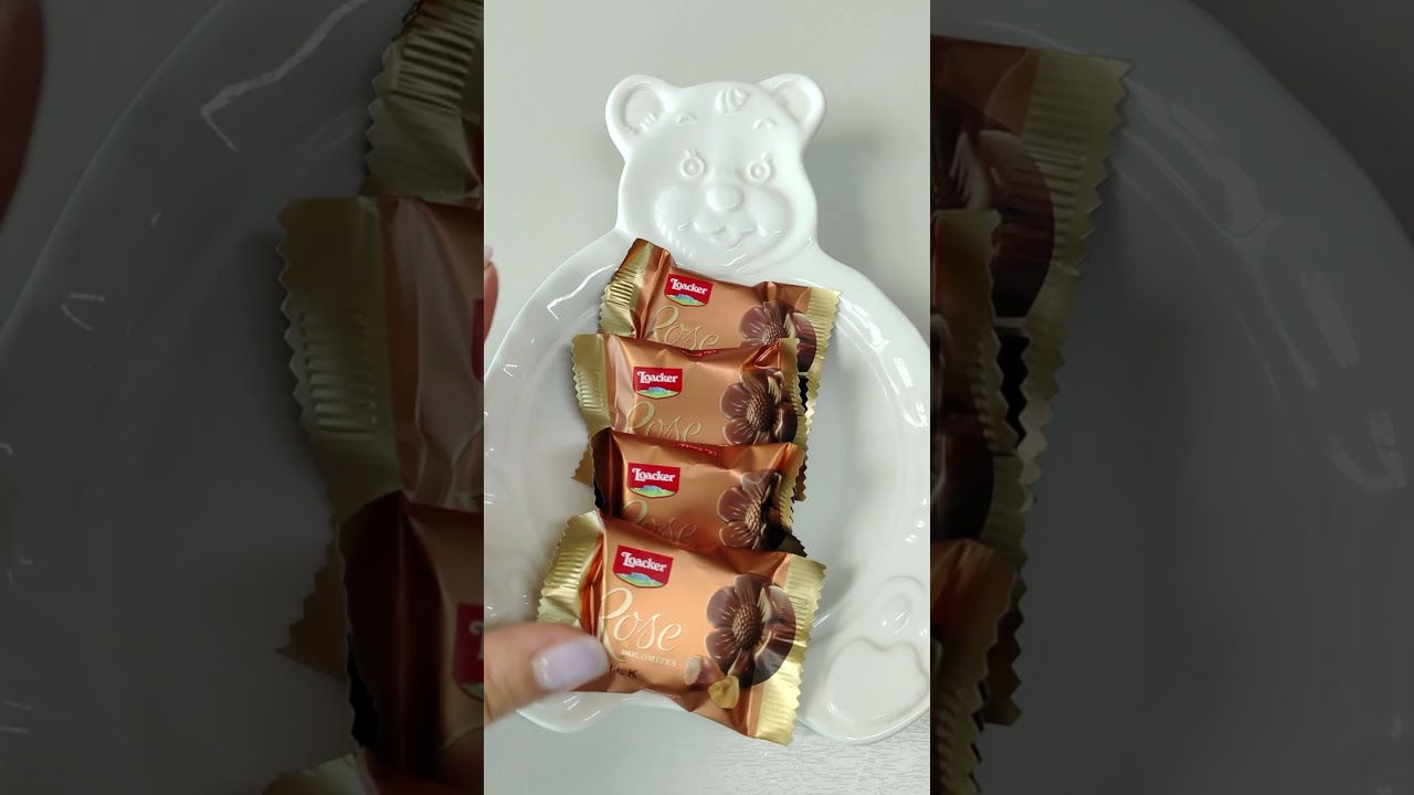 Loacker Rose Chocolate Unboxing  #asmreating #chocolate #asmr