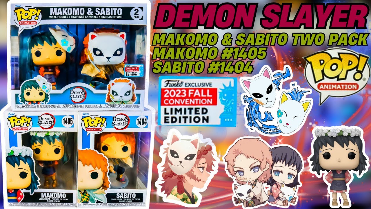 Фигурки Funko Pop «Истребитель демонов» || Набор из двух фигурок: Макомо и Сабито | Макомо 1405, ...