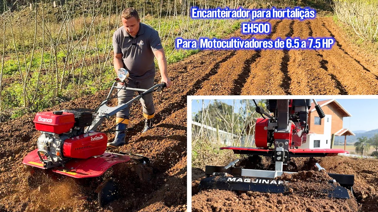 Encanteirador para hortaliçãs EH500 Para Motocultivadores de 6.5 a 7.5 HP