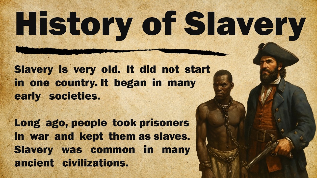 The History of Slavery ⛓️ || Learn English Through Story Level 3 Graded Reader 🎧📚