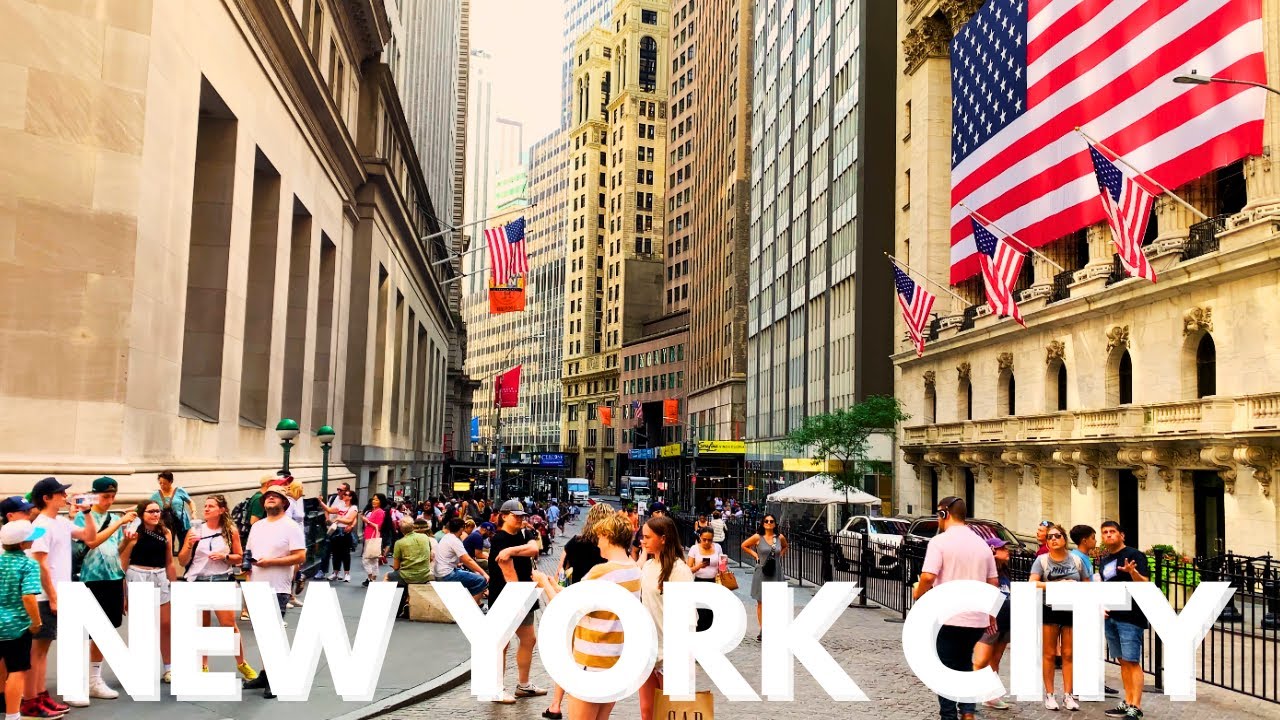 Walking Tour NYC 🗽| Financial District | Wall Street | 9/11 Memorial Hot Summer Walk 🔥 ☀️【4K】