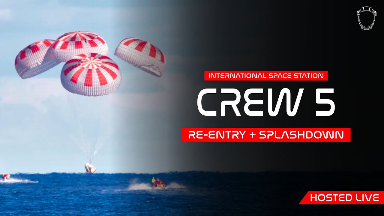 REPLAY! NASA SpaceX Crew 5 Reentry + Splashdown
