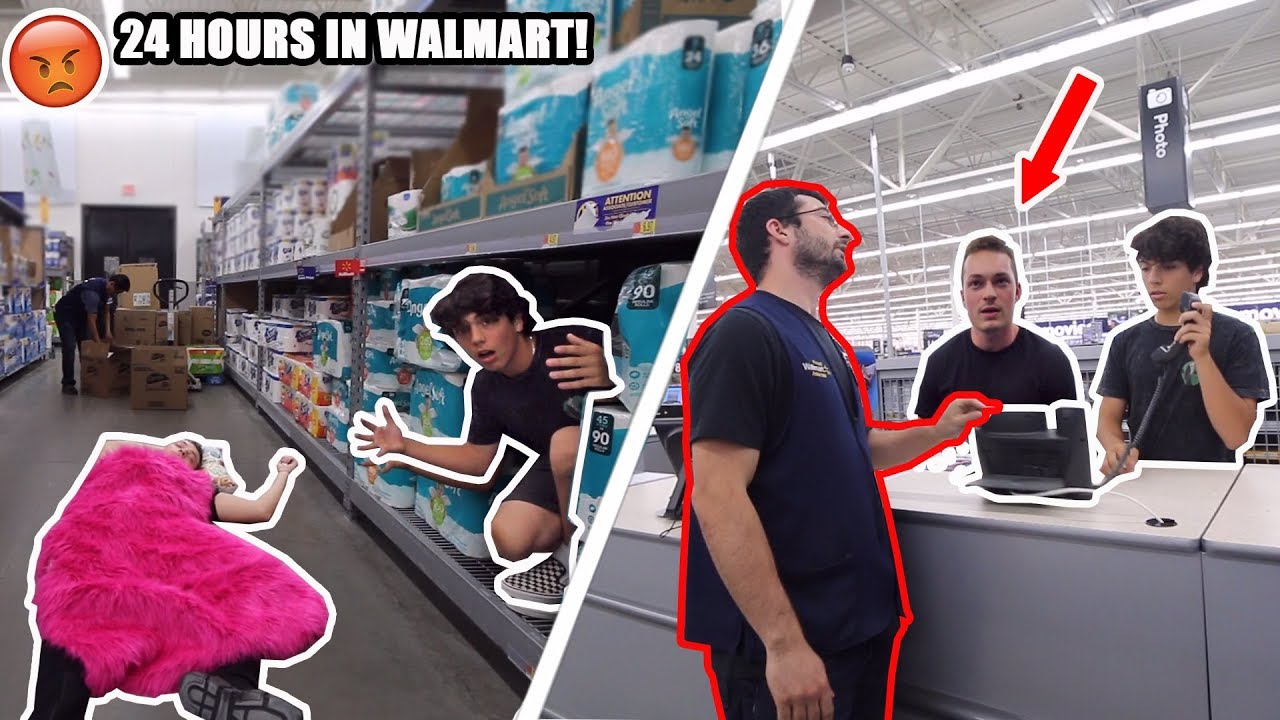 24 HOUR CHALLENGE IN WALMART WITH LANCE STEWART! *CRAZY*