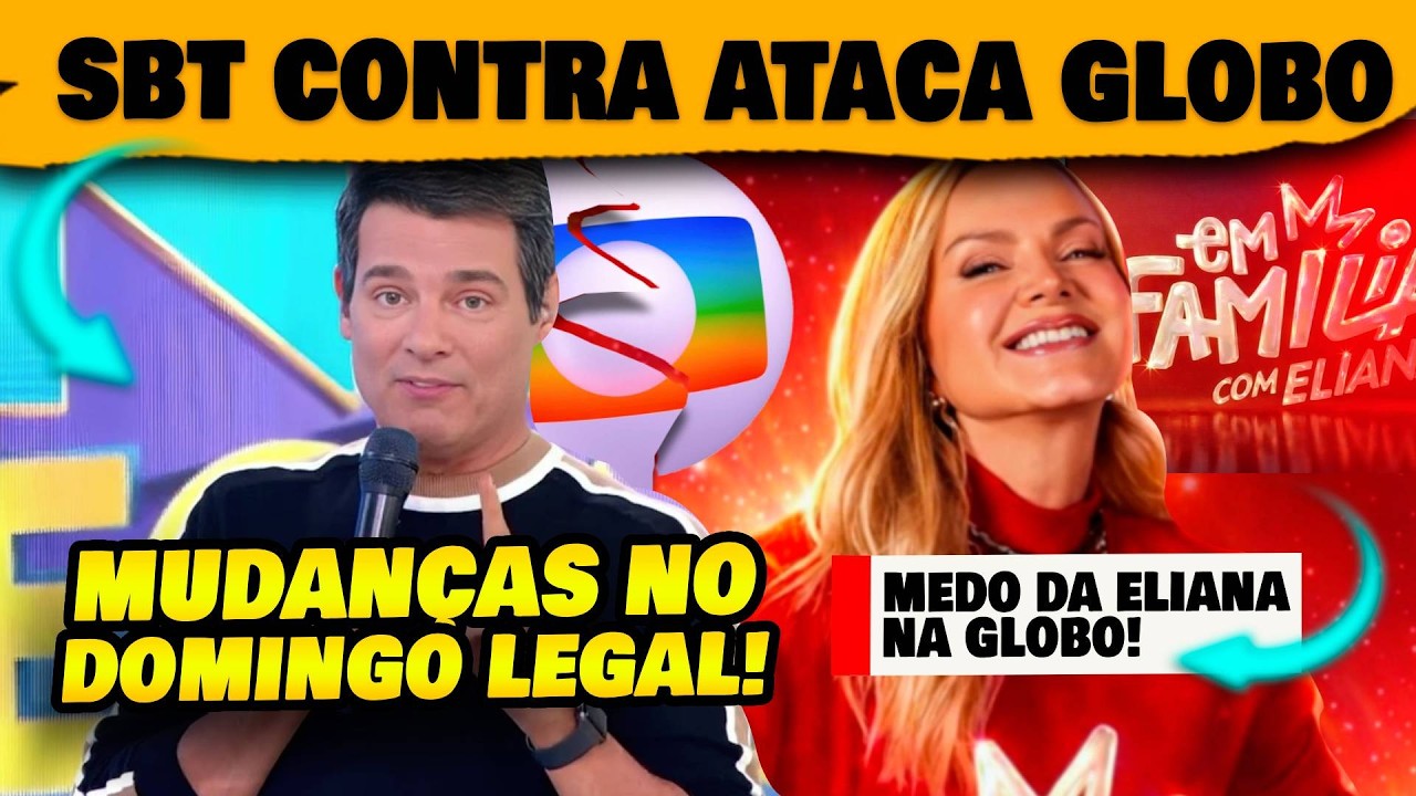 🚨SBT faz mudanças no Domingo Legal e se arma contra Eliana na Globo