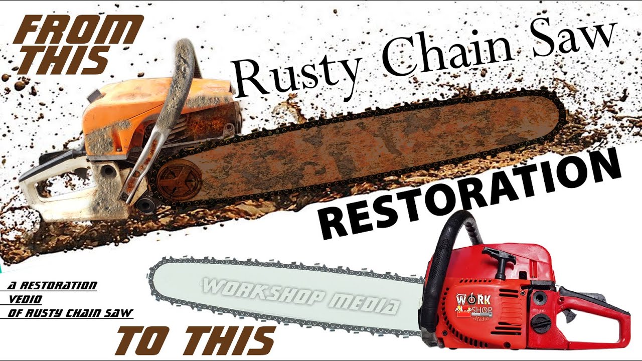 Chainsaw Restoration, പഴയ ഒരു മരം വെട്ട് കാരനെ പൊളിച്ചടുക്കി പുത്തനാക്കാം  ! Workshop media