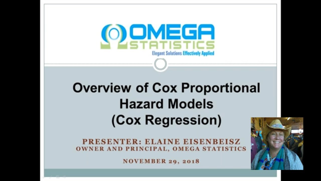 Webinar  Overview of Cox Proportional Hazard Models Cox Regression 11 29 18