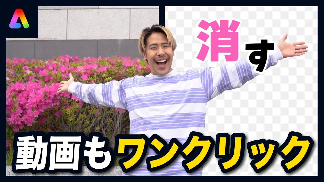 【AdobeのAI】ワンクリック！グリーンバック無しで背景を消す方法【AdobeExpress】