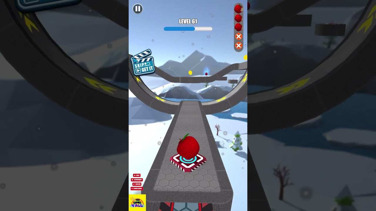 Rolling Ball Sky Escape Gameplay Shorts | Level 61 | All Games All Levels Android/ IOS 2024
