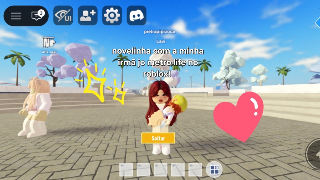 Jogando metro live com a minha irmã #roblox #novelinha