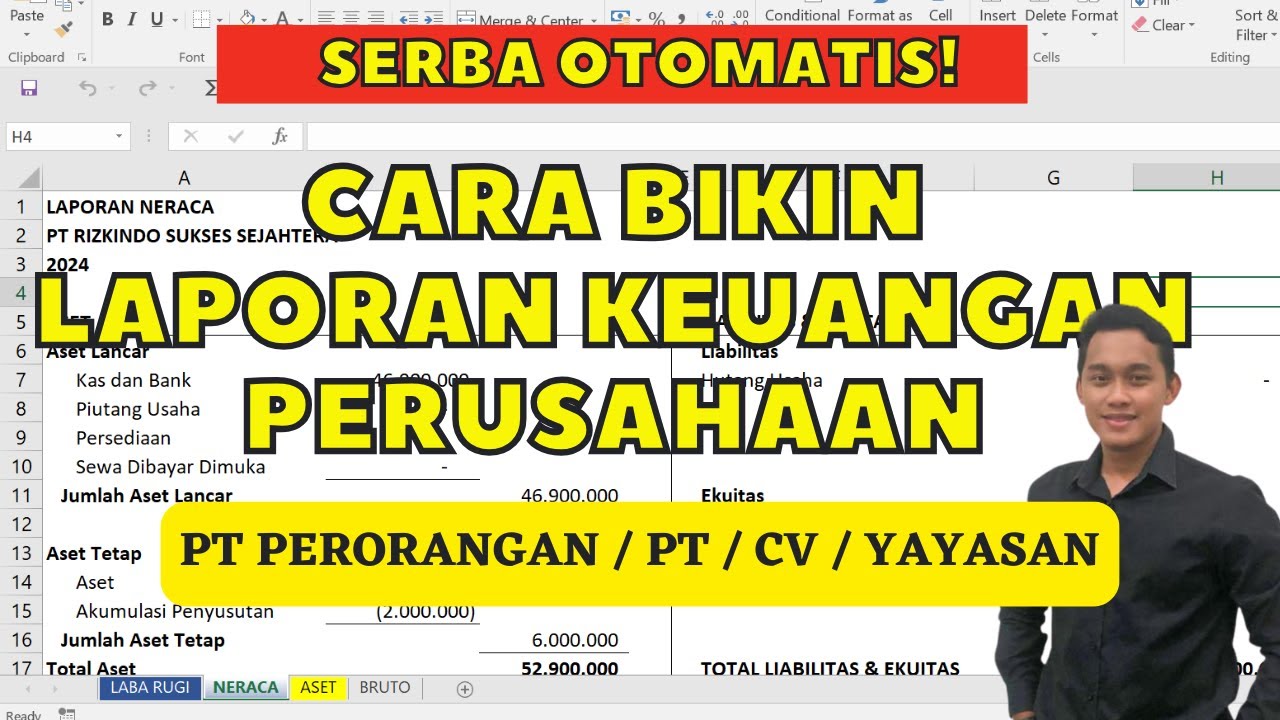 Sangat Simpel! Tutorial Membuat Laporan Keuangan Perusahaan Otomatis dari Excel | Untuk Lapor SPT