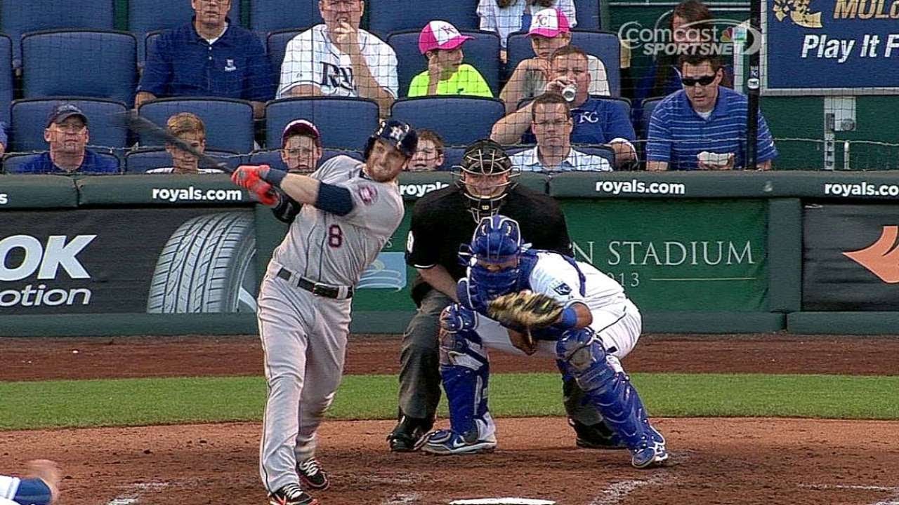 HOU@KC: Crowe crushes an RBI triple over Lough's head