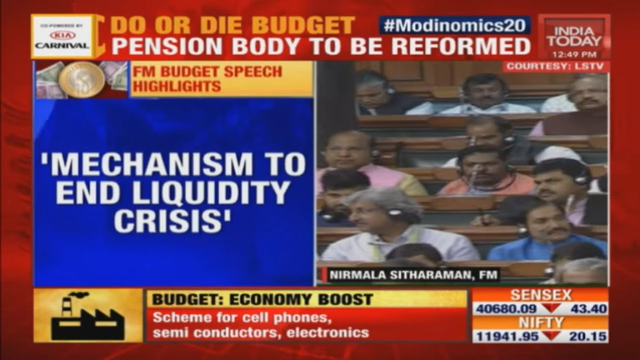 Budget 2020 | Mechanism Will Be Made To Address Liquidity Constraints Of NBFCs : FM Sitharaman