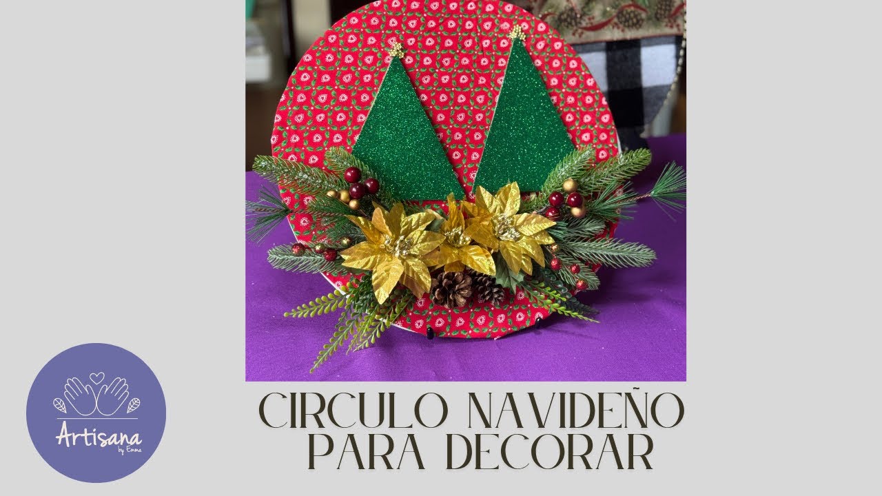 ¡Crea este círculo navideño para decorar cualquier espacio que quieras!