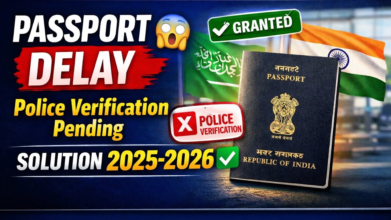 Saudi Me Indian Passport Renewal Delay |Police Verification Pending |Under Review Solution 2025&ndash;2026