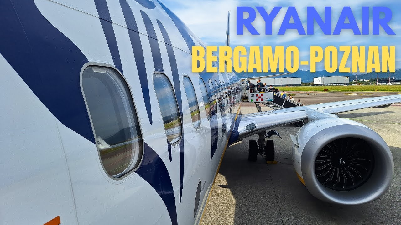 [4K] TRIP REPORT | One of the newest RYANAIR B737 :D | Boeing 737 MAX Buzz | Milan Bergamo to Poznan