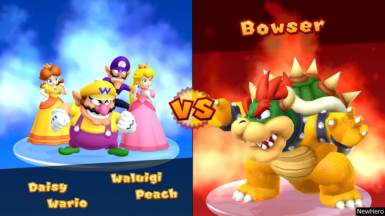 Mario Party 10 - Wario Vs. Waluigi Vs. Peach Vs. Daisy | Chaos Castle (Master Difficulty)