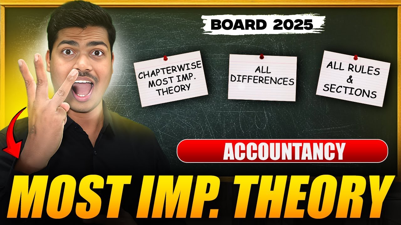 Most Important Theory in Accounts | 10 MARKS FIXED | Full Syllabus covered. Class 12 Board exam 2025