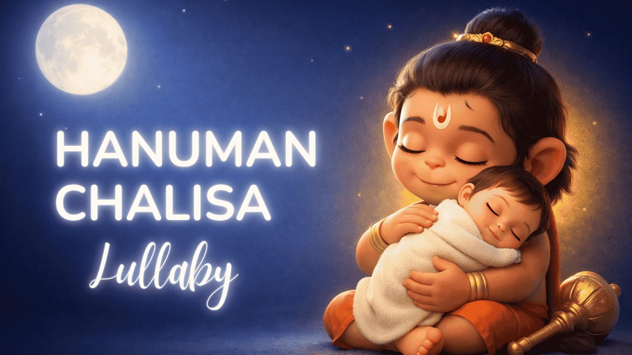 हनुमान चालीसा 😴 | शांत नींद के लिए लोरी | Hanuman Chalisa Baby Sleep Lullaby | Bedtime Prayer
