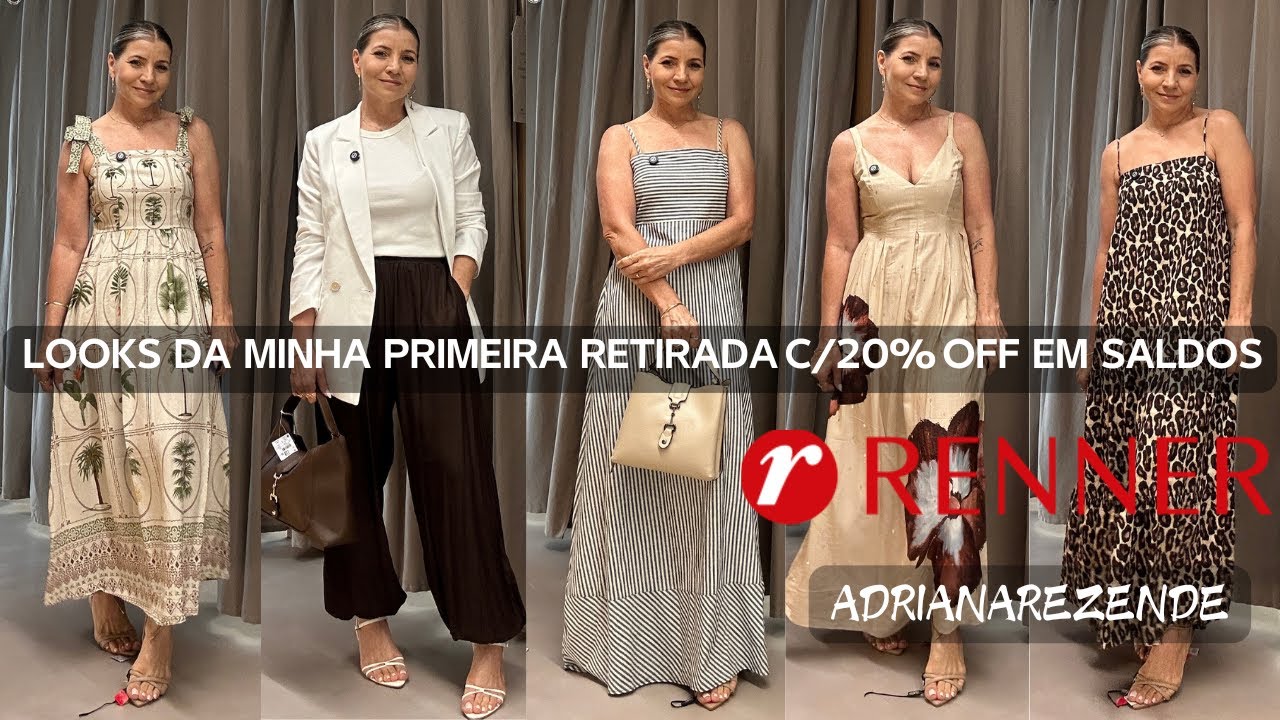 PROVADOR RENNER: MINHA PRIMEIRA RETIRADA C/ ATÉ 70% OFF + 20%OFF  EM SALDOS TEMPO LIMITADO #provador