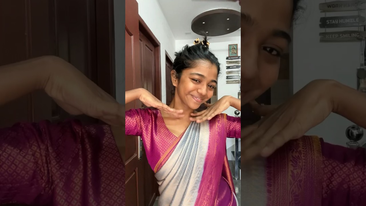 GRWM 💗✨ #amalashaji #fashion #grwm #grwmcosmetics #nomakeup #look #saree #tamil