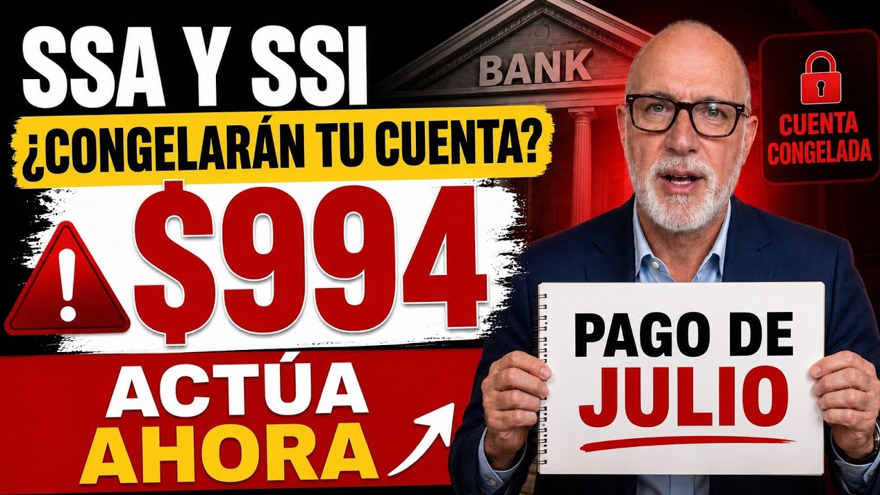 Pago de SSA y SSI Julio: Banco Bloquear&aacute; Tu Cheque $994 Si Tienes +65 &mdash; ACT&Uacute;A AHORA