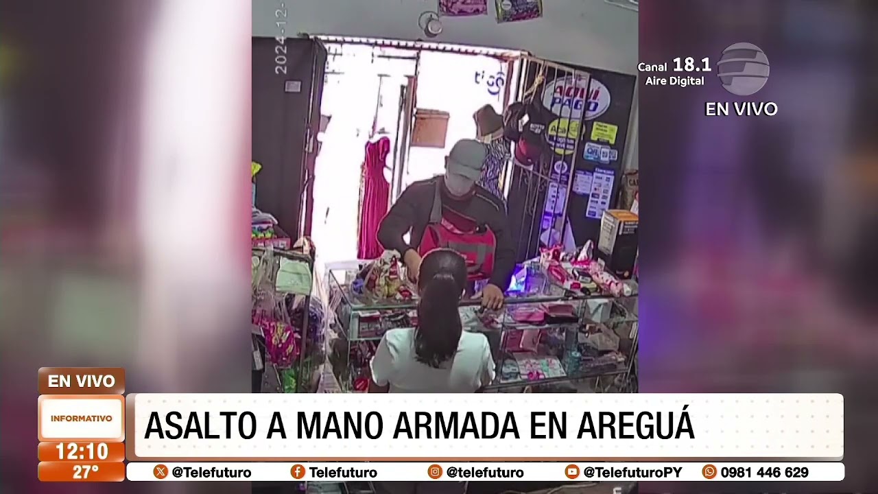 Asalto a mano armada en comercio de Areguá