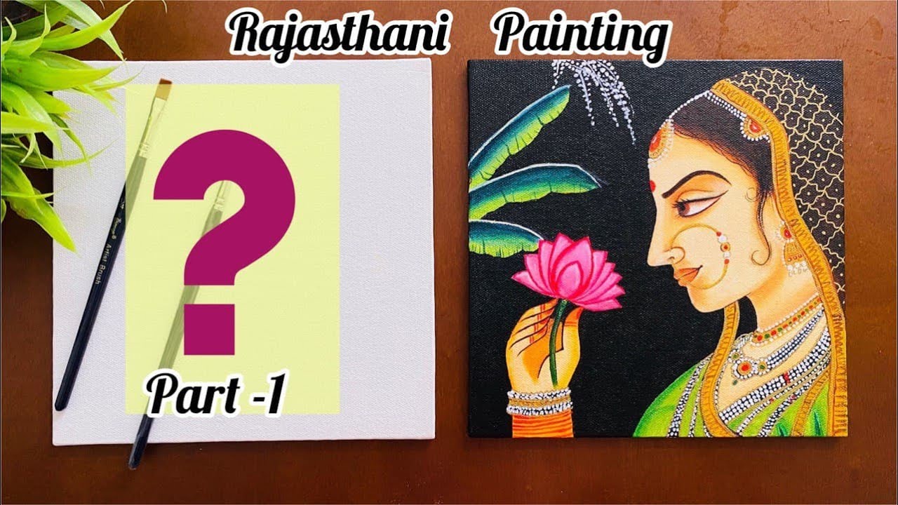 Indian Woman Portrait |How to Draw Rajasthani Painting | Rajasthani Lady Painting | Rajasthani Woman