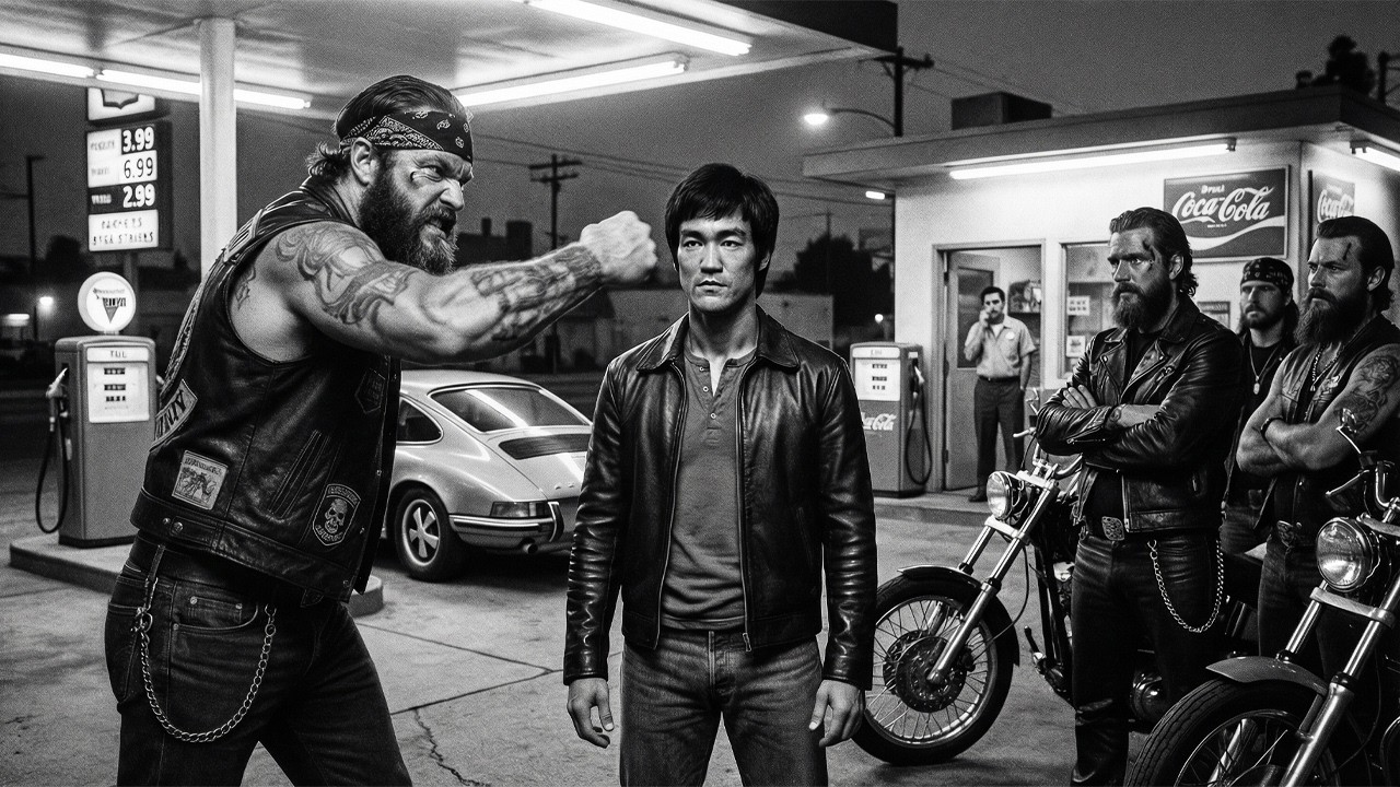 Bruce Lee At Gas Station — 6'8