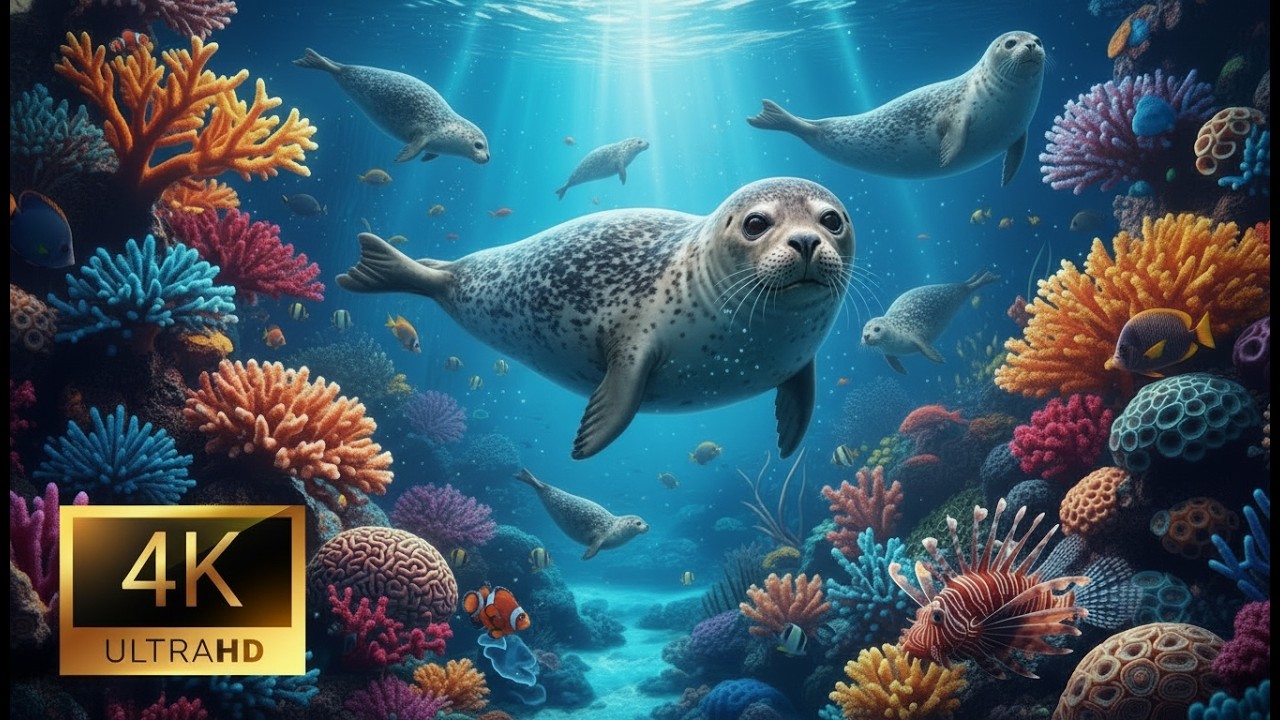 Majestic Deep Ocean Creatures in 4K | Peaceful fish aquarium tank