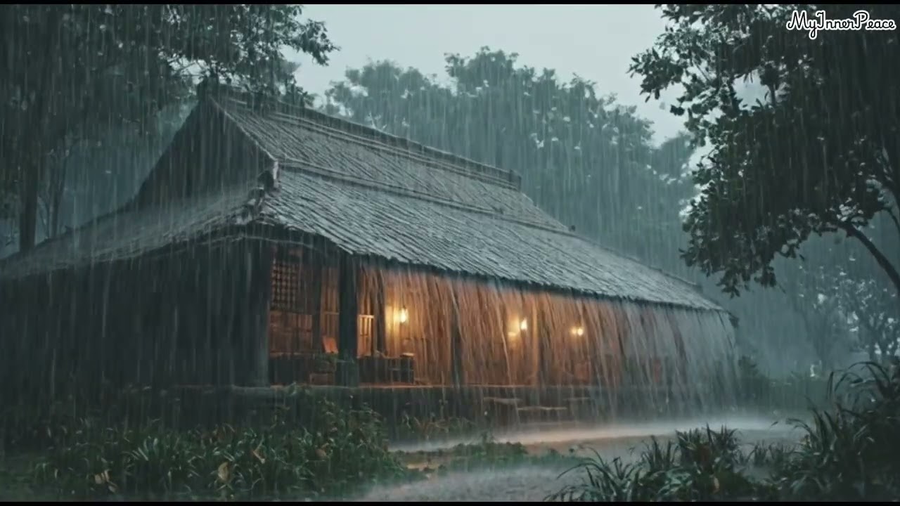 1 Hour Relaxing Rainfall and Thunderstorm Ambiance for Better Sleep