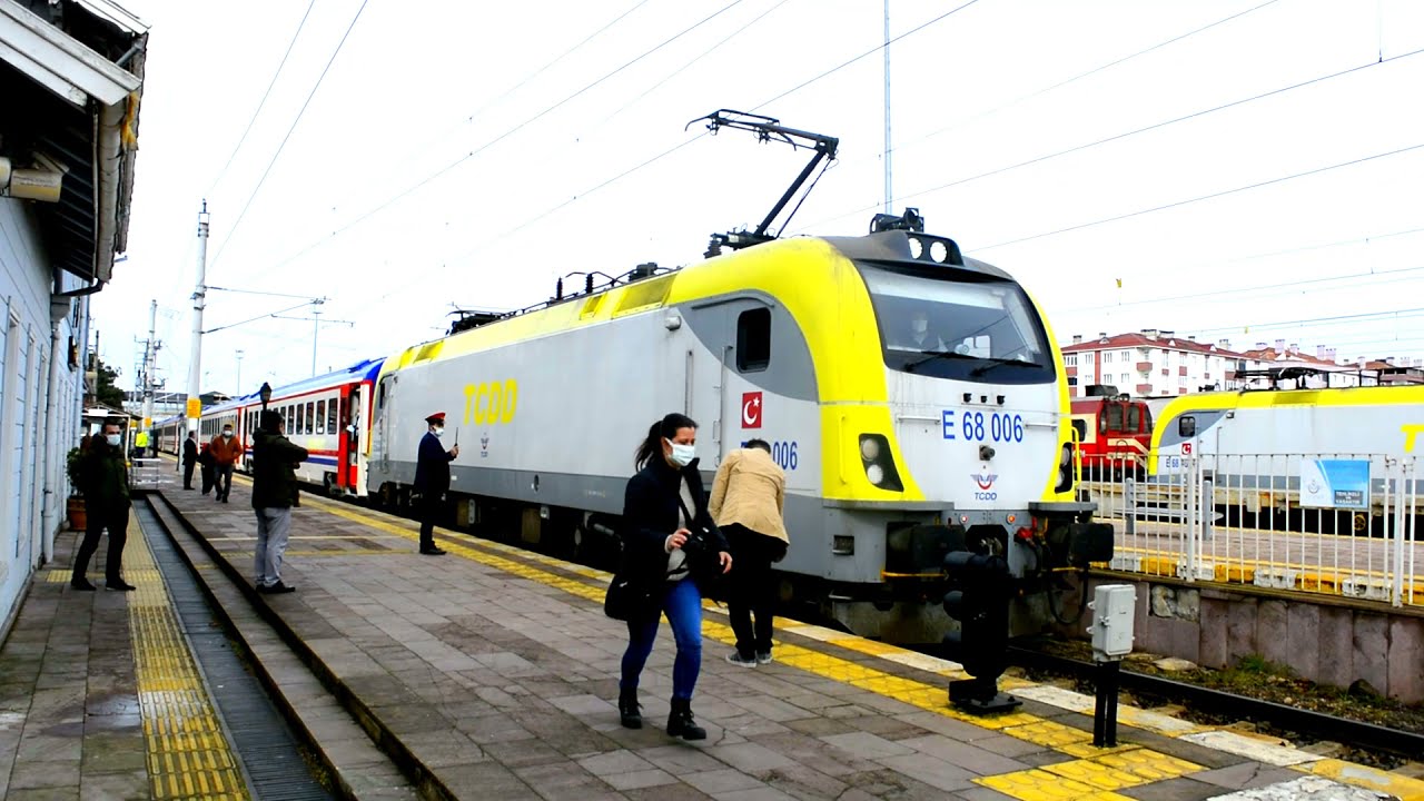 TCDD E 68 006 With 12701 Kapıkule - Halkalı, Leaving Çerkezköy