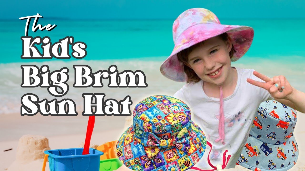 Hat School - Kid's Cutest Wide Brimmed Bucket Sun Hat, Fun Hat!
