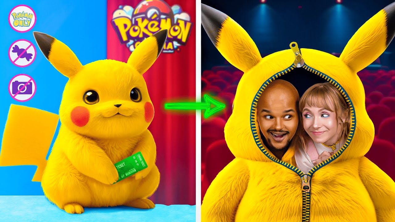 &iexcl;Pok&eacute;mon falsos vs. Pok&eacute;mon reales! &iexcl;Desaf&iacute;o de colarse en las pel&iacute;culas!