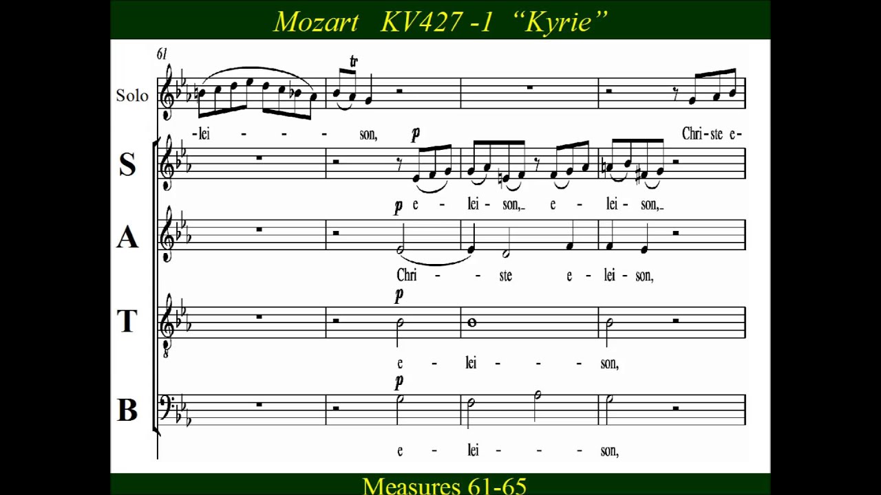 Mozart - Great Mass in C minor - KV 427 -1 Kyrie - Soprano