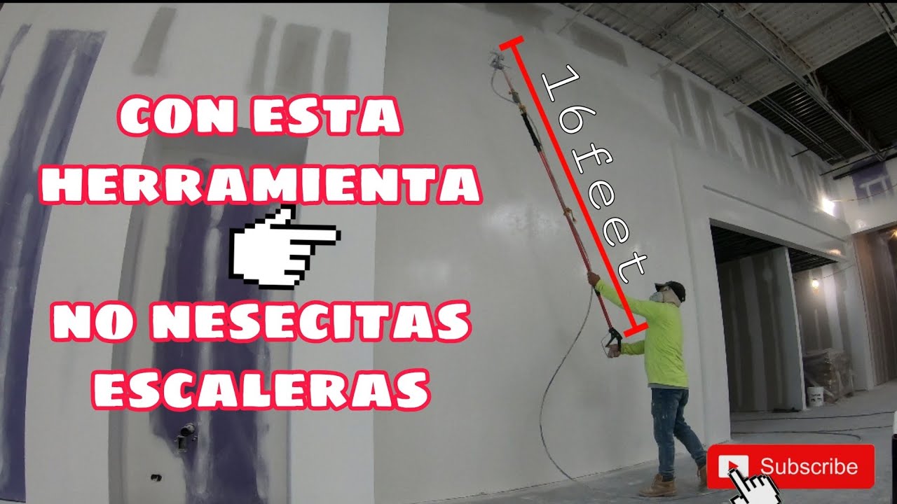 como pintar paredes altas sin escalera