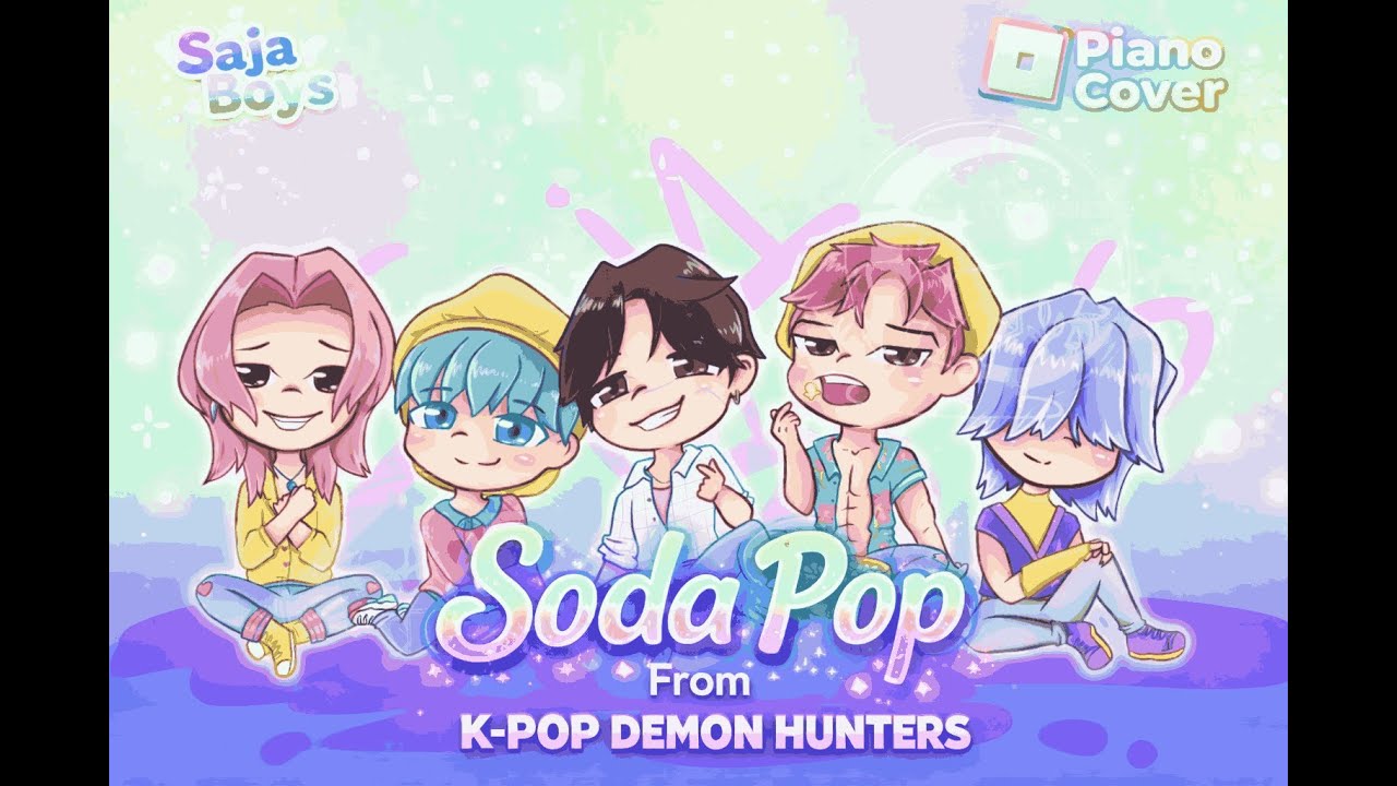 ''Soda Pop'' From Kpop Demon Hunters Piano Cover With Sheet & Midi (Roblox)!