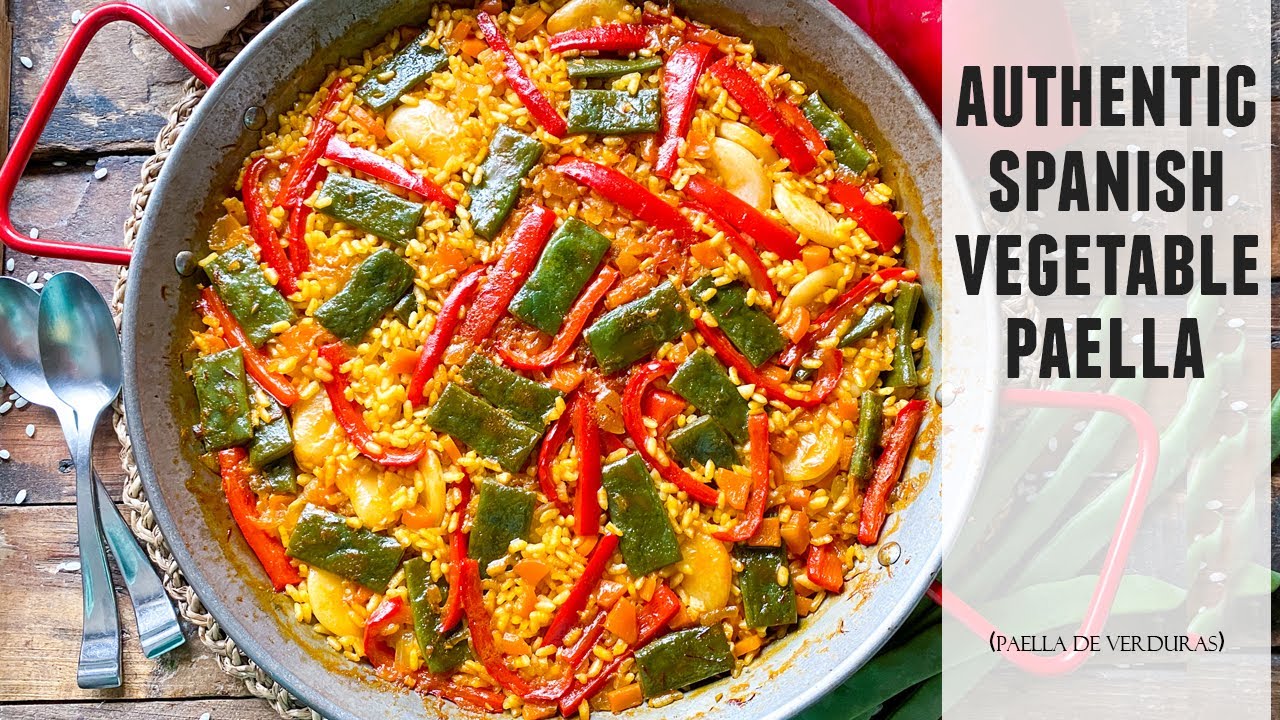 Настоящая испанская овощная паэлья | Настолько вкусная, что вы не будете скучать по мясу